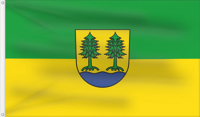 Bandera, con dos ojales metálicos y lado del asta reforzado: Kaisersbach (Region Stuttgart)