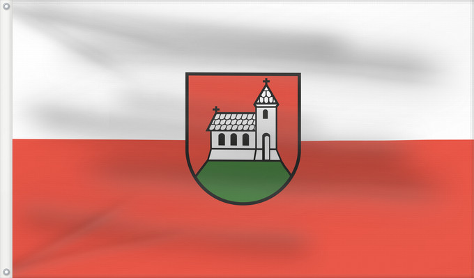 Bandera, con dos ojales metálicos y lado del asta reforzado: Kirchberg an der Murr (Region Stuttgart)