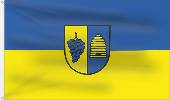 Flagge, mit zwei Metallösen und verstärktem Besatzband: Korb (Region Stuttgart)