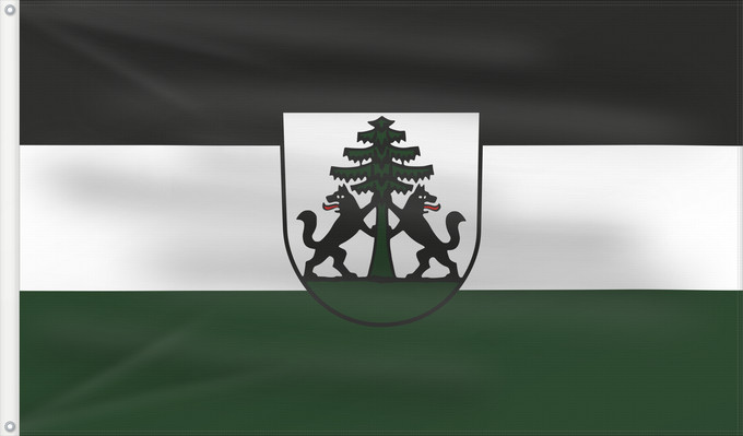 Flagge, mit zwei Metallösen und verstärktem Besatzband: Murrhardt (Region Stuttgart)
