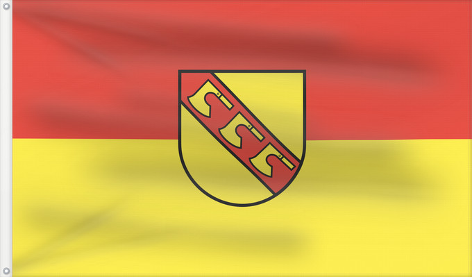 Flagge, mit zwei Metallösen und verstärktem Besatzband: Oppenweiler (Region Stuttgart)