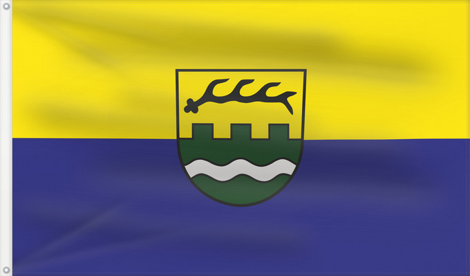 Flagge, mit zwei Metallösen und verstärktem Besatzband: Rudersberg (Region Stuttgart)