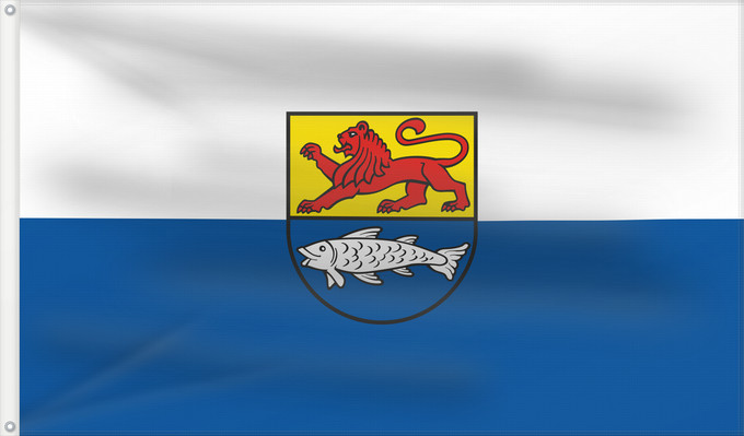 Bandera, con dos ojales metálicos y lado del asta reforzado: Sulzbach an der Murr (Region Stuttgart)