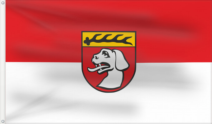 Flagge, mit zwei Metallösen und verstärktem Besatzband: Urbach (Region Stuttgart)