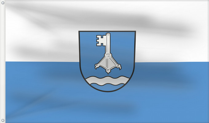 Flagge, mit zwei Metallösen und verstärktem Besatzband: Weissach im Tal (Region Stuttgart)