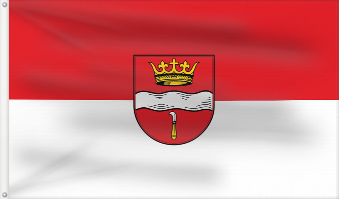 Flagge, mit zwei Metallösen und verstärktem Besatzband: Winterbach (Region Stuttgart)