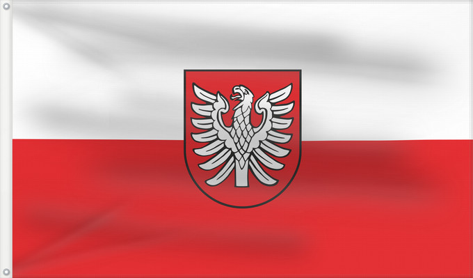 Flagge, mit zwei Metallösen und verstärktem Besatzband: Heilbronn (Kreis)