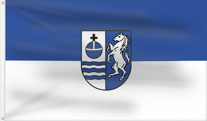 Bandera, con dos ojales metálicos y lado del asta reforzado: Bad Friedrichshall (Nördliches Baden-Württemberg)