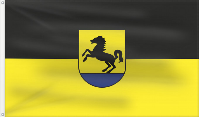 Bandera, con dos ojales metálicos y lado del asta reforzado: Bad Rappenau (Nördliches Baden-Württemberg)