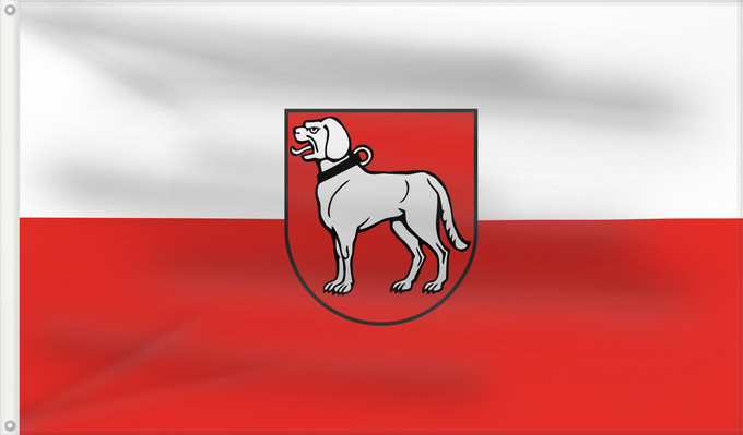 Bandera, con dos ojales metálicos y lado del asta reforzado: Brackenheim (Nördliches Baden-Württemberg)