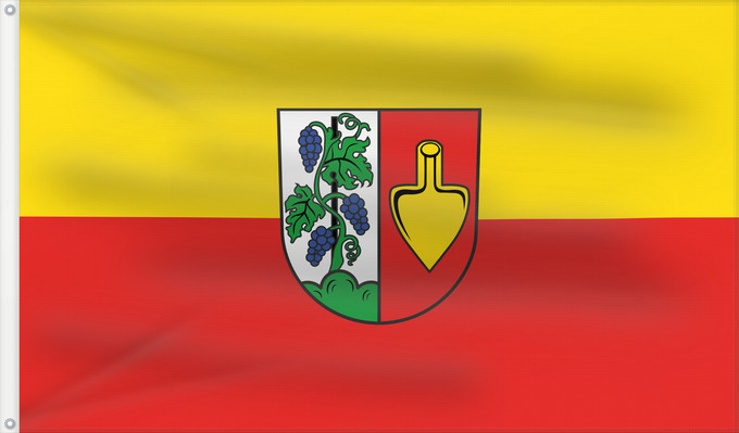 Bandera, con dos ojales metálicos y lado del asta reforzado: Gemmingen (Nördliches Baden-Württemberg)