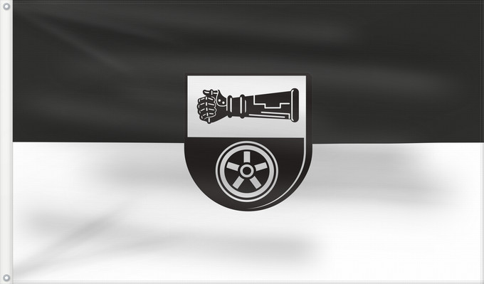 Bandera, con dos ojales metálicos y lado del asta reforzado: Jagsthausen (Nördliches Baden-Württemberg)