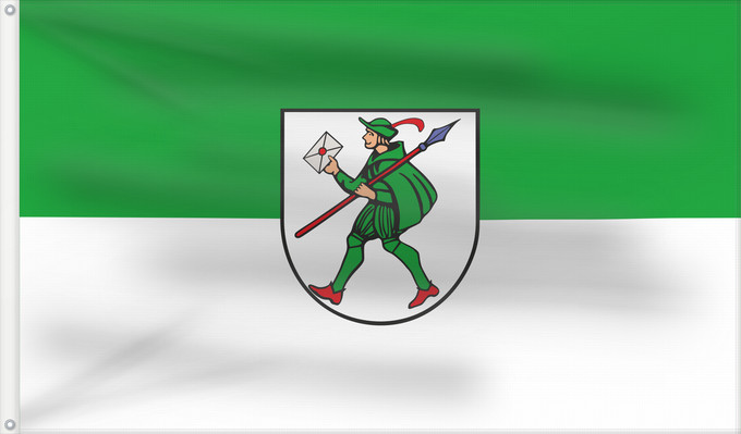 Bandera, con dos ojales metálicos y lado del asta reforzado: Lauffen am Neckar (Nördliches Baden-Württemberg)