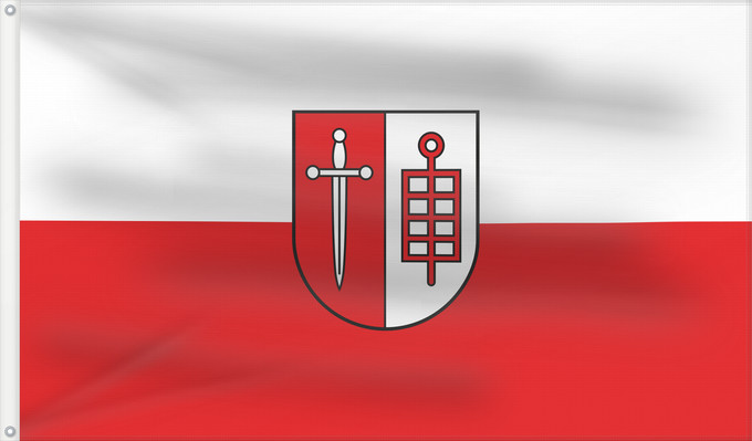 Bandera, con dos ojales metálicos y lado del asta reforzado: Leingarten (Nördliches Baden-Württemberg)