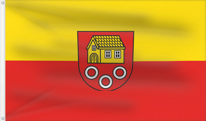 Bandera, con dos ojales metálicos y lado del asta reforzado: Massenbachhausen (Nördliches Baden-Württemberg)