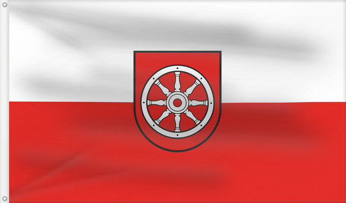 Drapeau, avec deux œillets métalliques et guindant renforcé : Neudenau (Nördliches Baden-Württemberg)