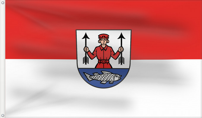 Bandera, con dos ojales metálicos y lado del asta reforzado: Oedheim (Nördliches Baden-Württemberg)