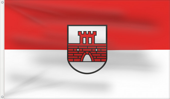 Bandera, con dos ojales metálicos y lado del asta reforzado: Roigheim (Nördliches Baden-Württemberg)