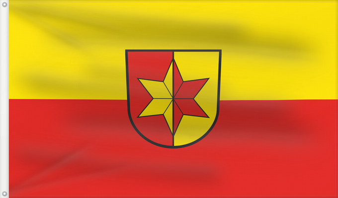 Flagge, mit zwei Metallösen und verstärktem Besatzband: Siegelsbach (Nördliches Baden-Württemberg)