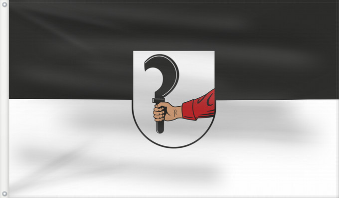 Flagge, mit zwei Metallösen und verstärktem Besatzband: Talheim (Nördliches Baden-Württemberg)