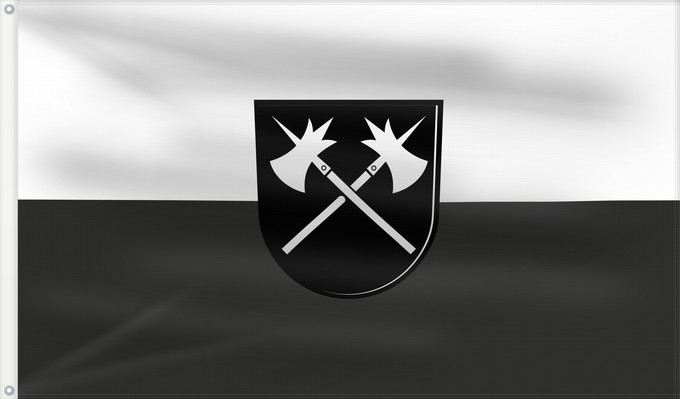 Flagge, mit zwei Metallösen und verstärktem Besatzband: Untereisesheim (Nördliches Baden-Württemberg)