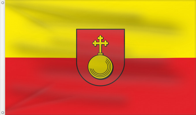Bandera, con dos ojales metálicos y lado del asta reforzado: Untergruppenbach (Nördliches Baden-Württemberg)