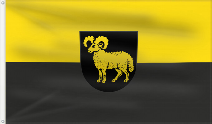 Bandera, con dos ojales metálicos y lado del asta reforzado: Widdern (Nördliches Baden-Württemberg)