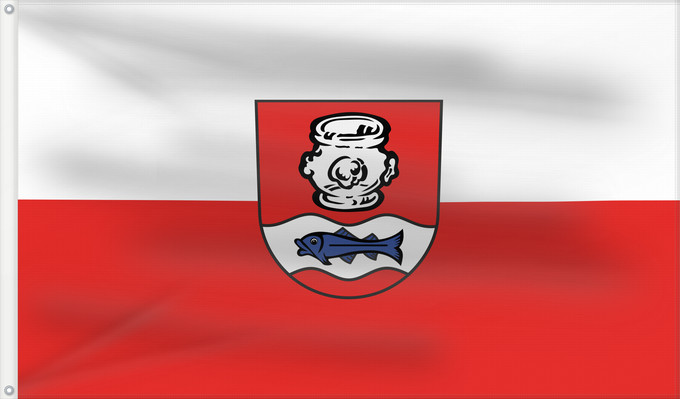 Bandera, con dos ojales metálicos y lado del asta reforzado: Wüstenrot (Nördliches Baden-Württemberg)