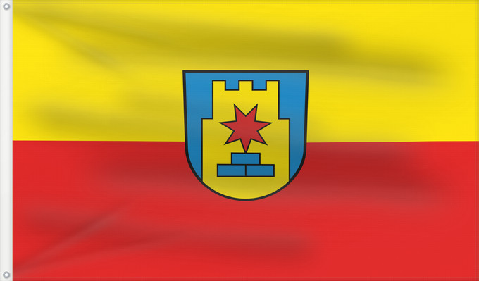 Flagge, mit zwei Metallösen und verstärktem Besatzband: Zaberfeld (Nördliches Baden-Württemberg)