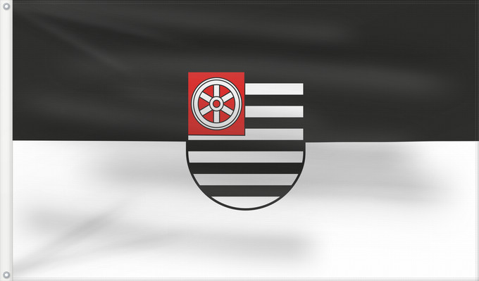 Flagge, mit zwei Metallösen und verstärktem Besatzband: Krautheim (Nördliches Baden-Württemberg)