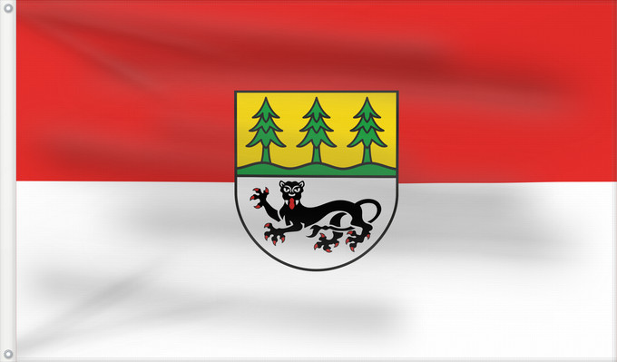 Bandera, con dos ojales metálicos y lado del asta reforzado: Waldenburg (Nördliches Baden-Württemberg)