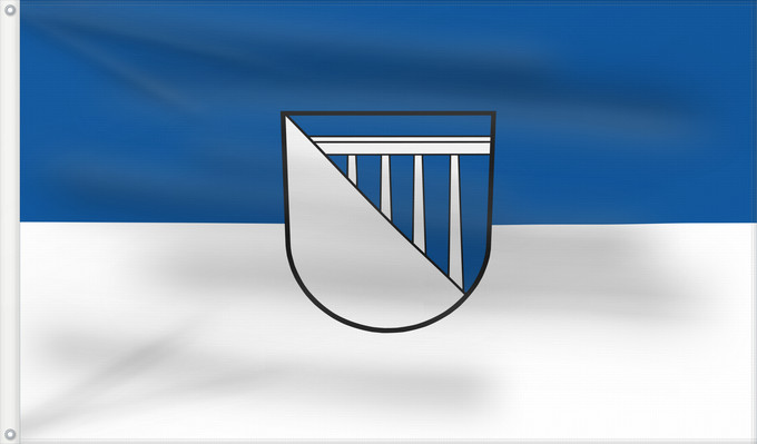 Flagge, mit zwei Metallösen und verstärktem Besatzband: Braunsbach (Nördliches Baden-Württemberg)