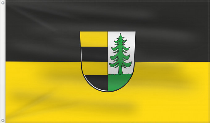 Bandera, con dos ojales metálicos y lado del asta reforzado: Bühlertann (Nördliches Baden-Württemberg)