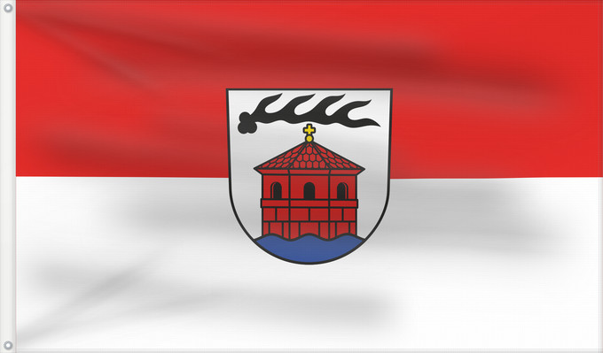Bandera, con dos ojales metálicos y lado del asta reforzado: Bühlerzell (Nördliches Baden-Württemberg)