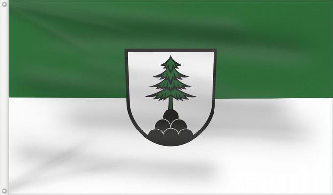 Bandera, con dos ojales metálicos y lado del asta reforzado: Fichtenberg (Nördliches Baden-Württemberg)