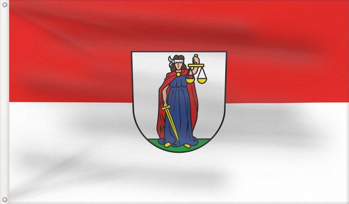 Bandera, con dos ojales metálicos y lado del asta reforzado: Ilshofen (Nördliches Baden-Württemberg)