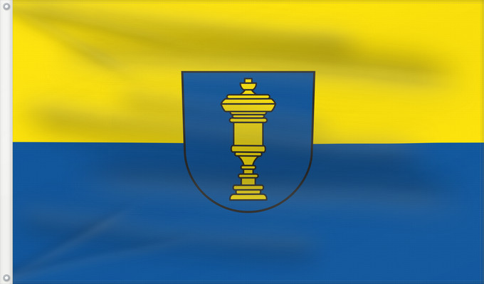Bandera, con dos ojales metálicos y lado del asta reforzado: Michelbach an der Bilz (Nördliches Baden-Württemberg)