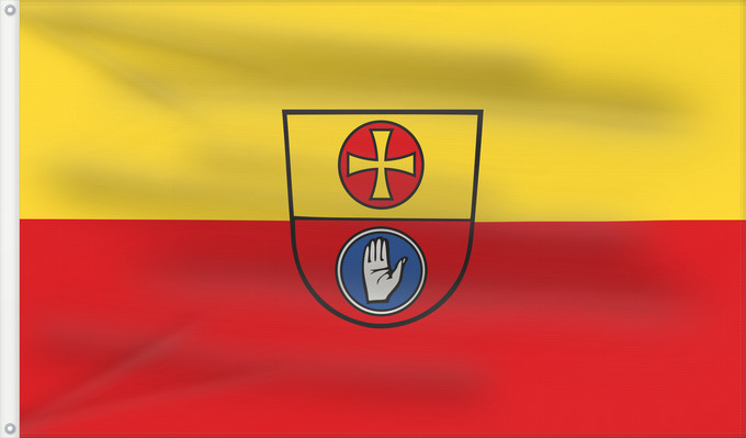 Bandera, con dos ojales metálicos y lado del asta reforzado: Schwäbisch Hall (Nördliches Baden-Württemberg)