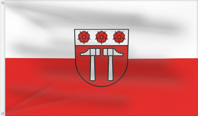 Bandera, con dos ojales metálicos y lado del asta reforzado: Wolpertshausen (Nördliches Baden-Württemberg)