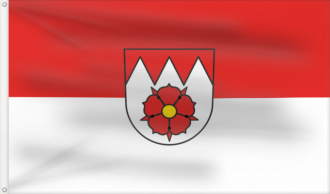 Bandera, con dos ojales metálicos y lado del asta reforzado: Rosengarten (Nördliches Baden-Württemberg)