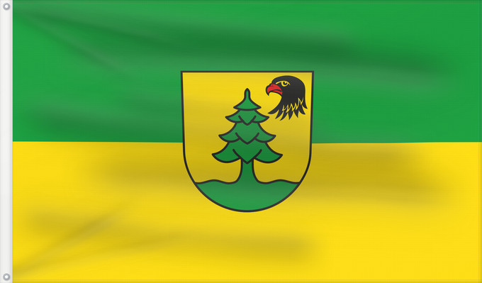 Bandera, con dos ojales metálicos y lado del asta reforzado: Fichtenau (Nördliches Baden-Württemberg)