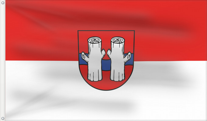 Bandera, con dos ojales metálicos y lado del asta reforzado: Stimpfach (Nördliches Baden-Württemberg)