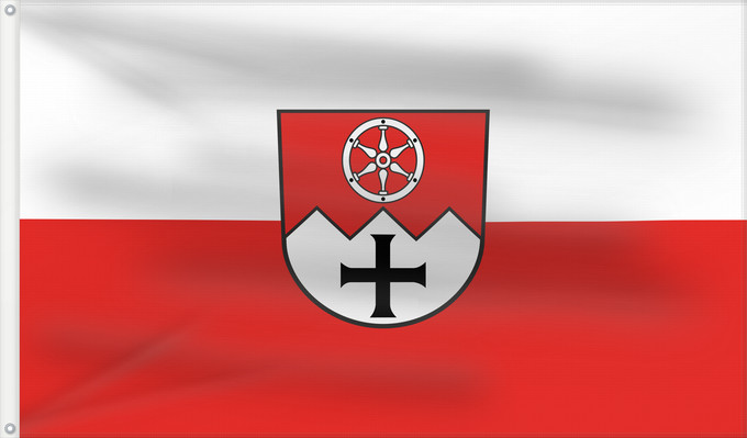 Bandera, con dos ojales metálicos y lado del asta reforzado: Main-Tauber-Kreis (Kreis)
