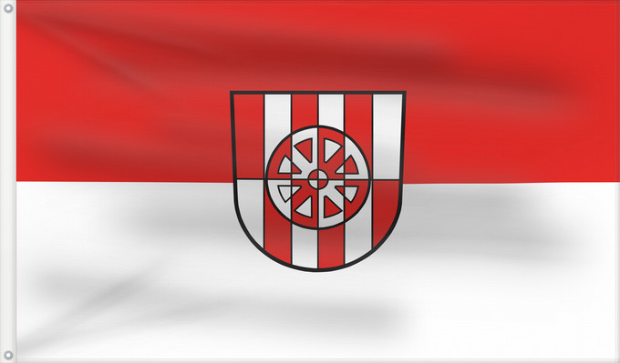 Bandera, con dos ojales metálicos y lado del asta reforzado: Assamstadt (Nördliches Baden-Württemberg)