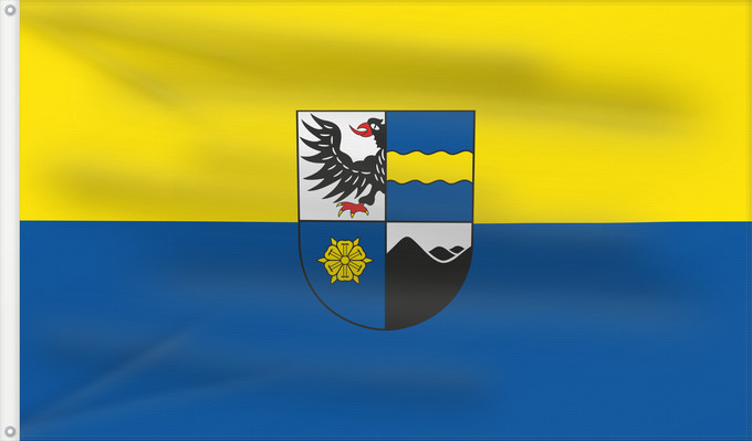 Bandera, con dos ojales metálicos y lado del asta reforzado: Freudenberg (Nördliches Baden-Württemberg)