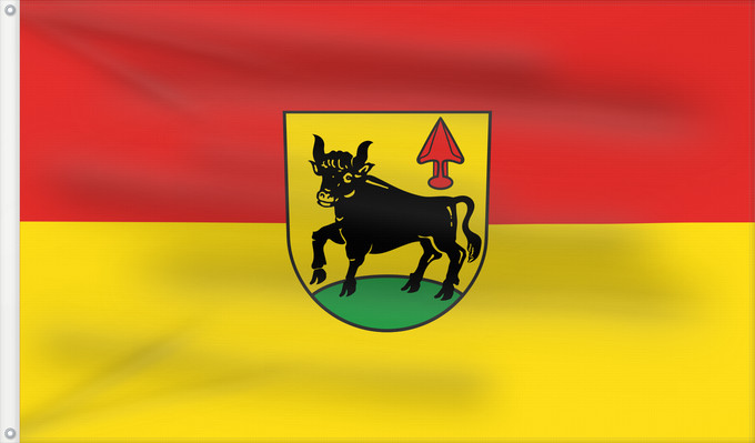 Bandera, con dos ojales metálicos y lado del asta reforzado: Großrinderfeld (Nördliches Baden-Württemberg)