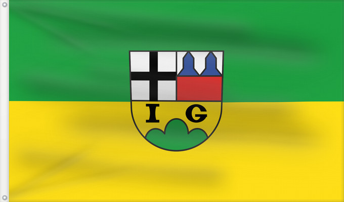 Bandera, con dos ojales metálicos y lado del asta reforzado: Igersheim (Nördliches Baden-Württemberg)