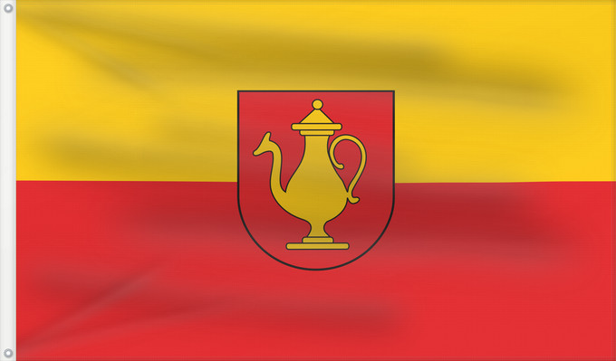 Flagge, mit zwei Metallösen und verstärktem Besatzband: Königheim (Nördliches Baden-Württemberg)