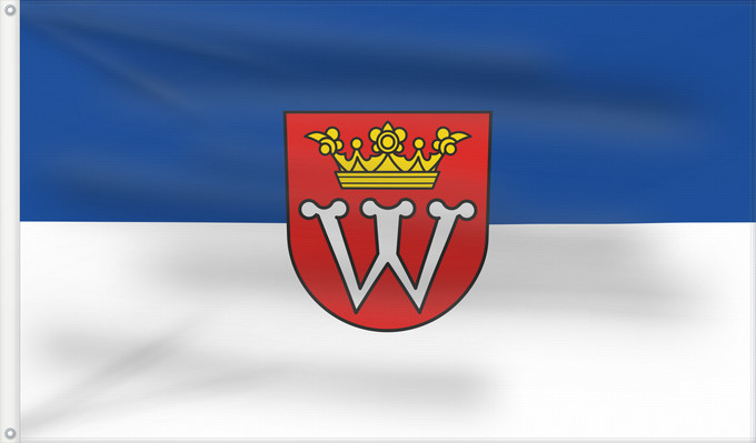 Bandera, con dos ojales metálicos y lado del asta reforzado: Weikersheim (Nördliches Baden-Württemberg)