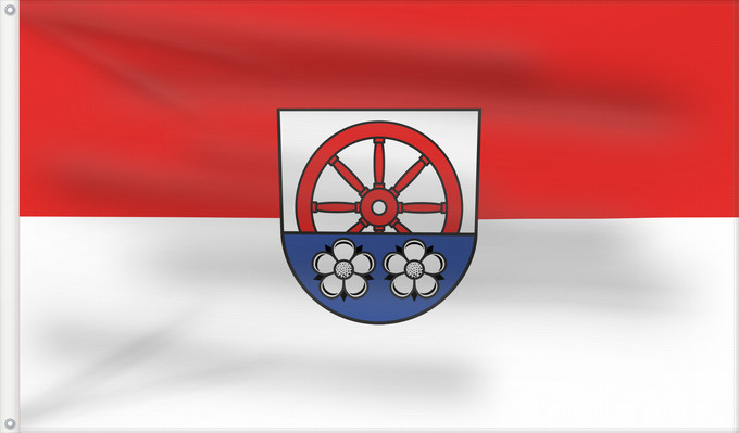 Bandera, con dos ojales metálicos y lado del asta reforzado: Werbach (Nördliches Baden-Württemberg)